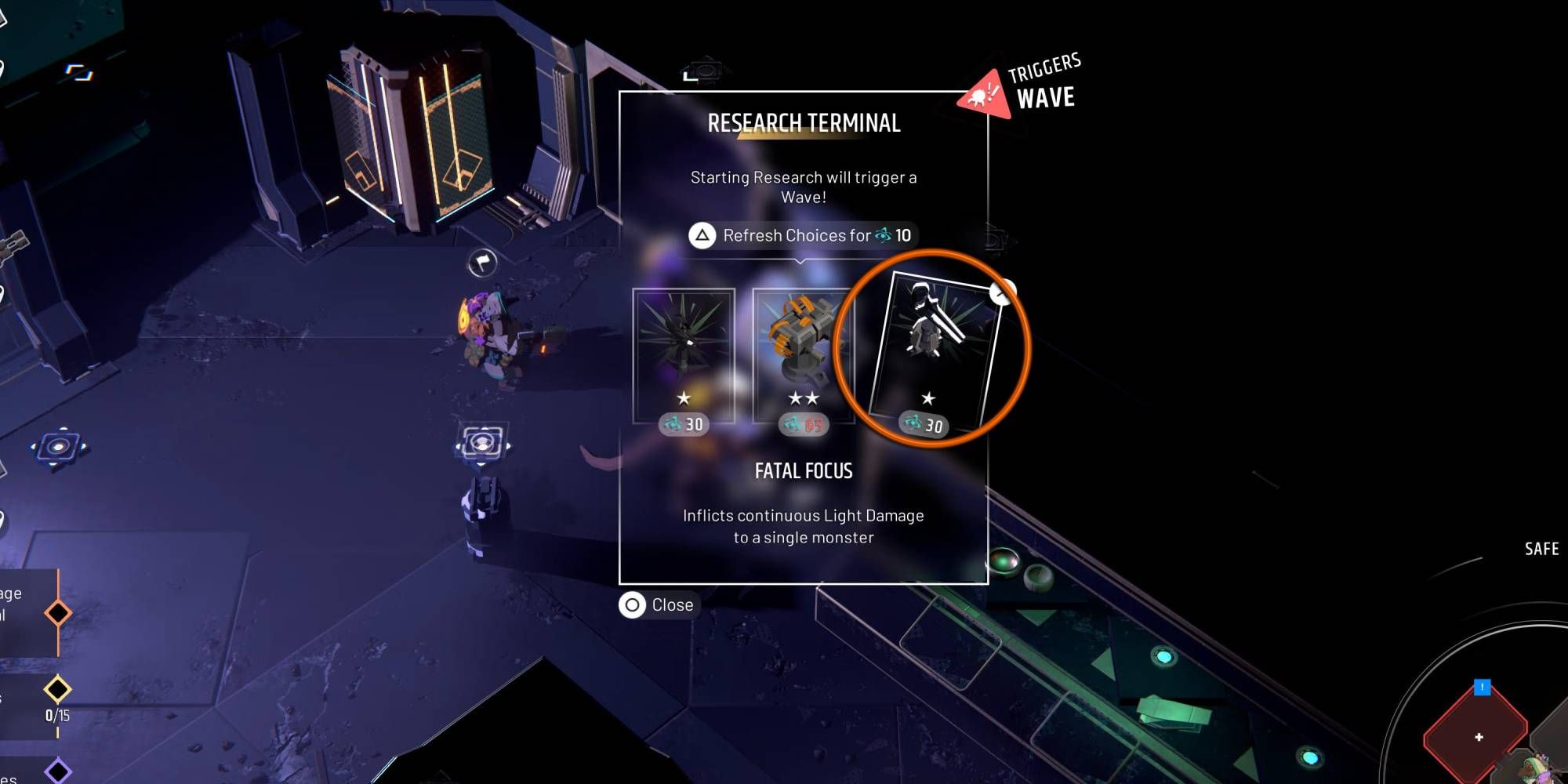 fatal focus turret in endless dungeon research terminal