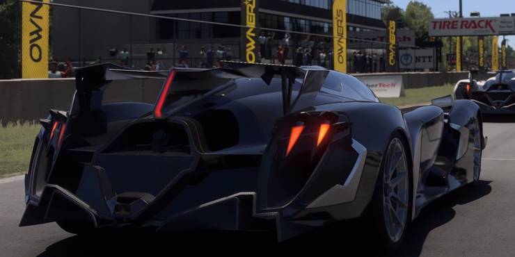 The Raesr Tachyon Speed 2019 on the start line in Forza Motorsport