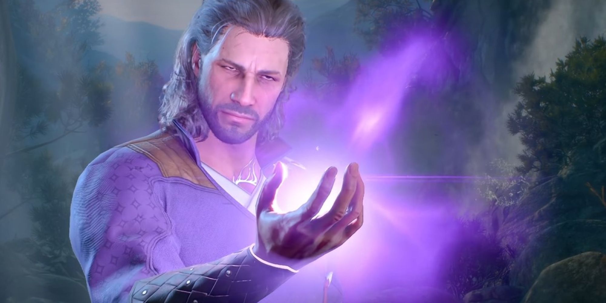 Gale from baldur's Gate 3 with a spell in his hand