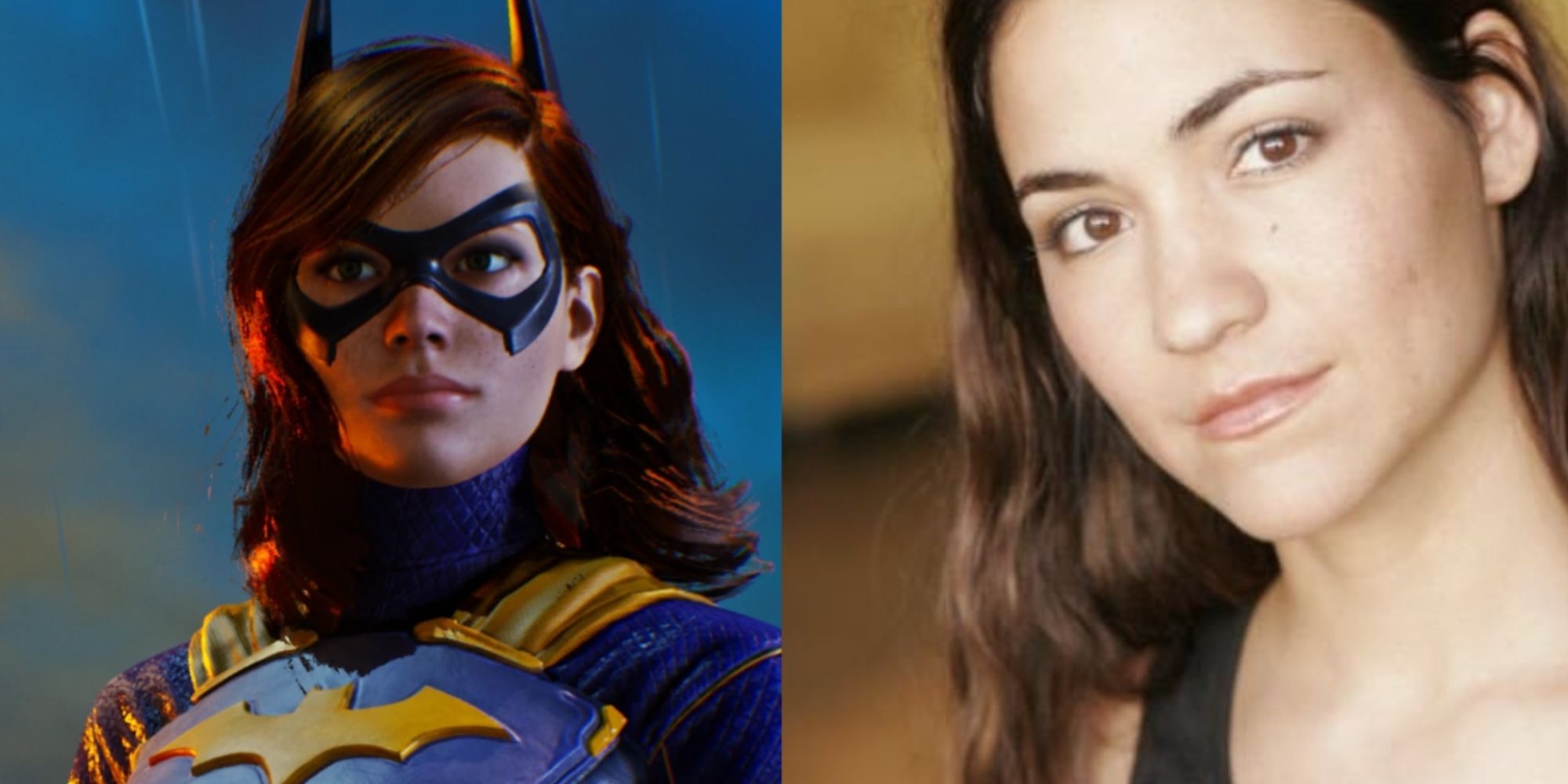 Split Image Of Batgirl From Gotham Knights And America Young