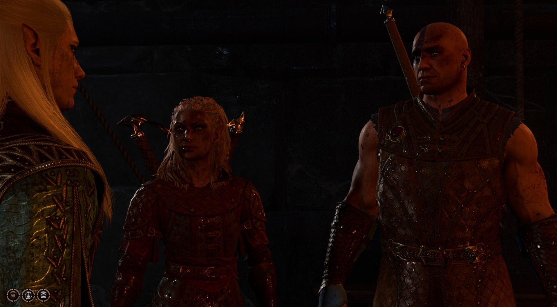 Jahira and Minsc in the sewers in Baldur's Gate 3