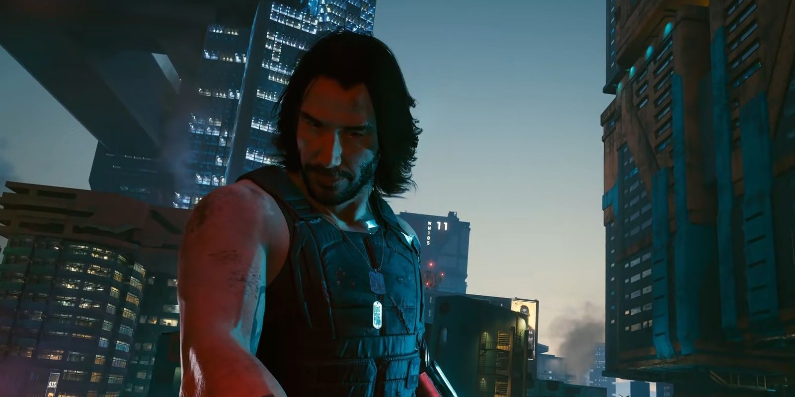 Johnny about to do the secret ending mission in Cyberpunk 2077