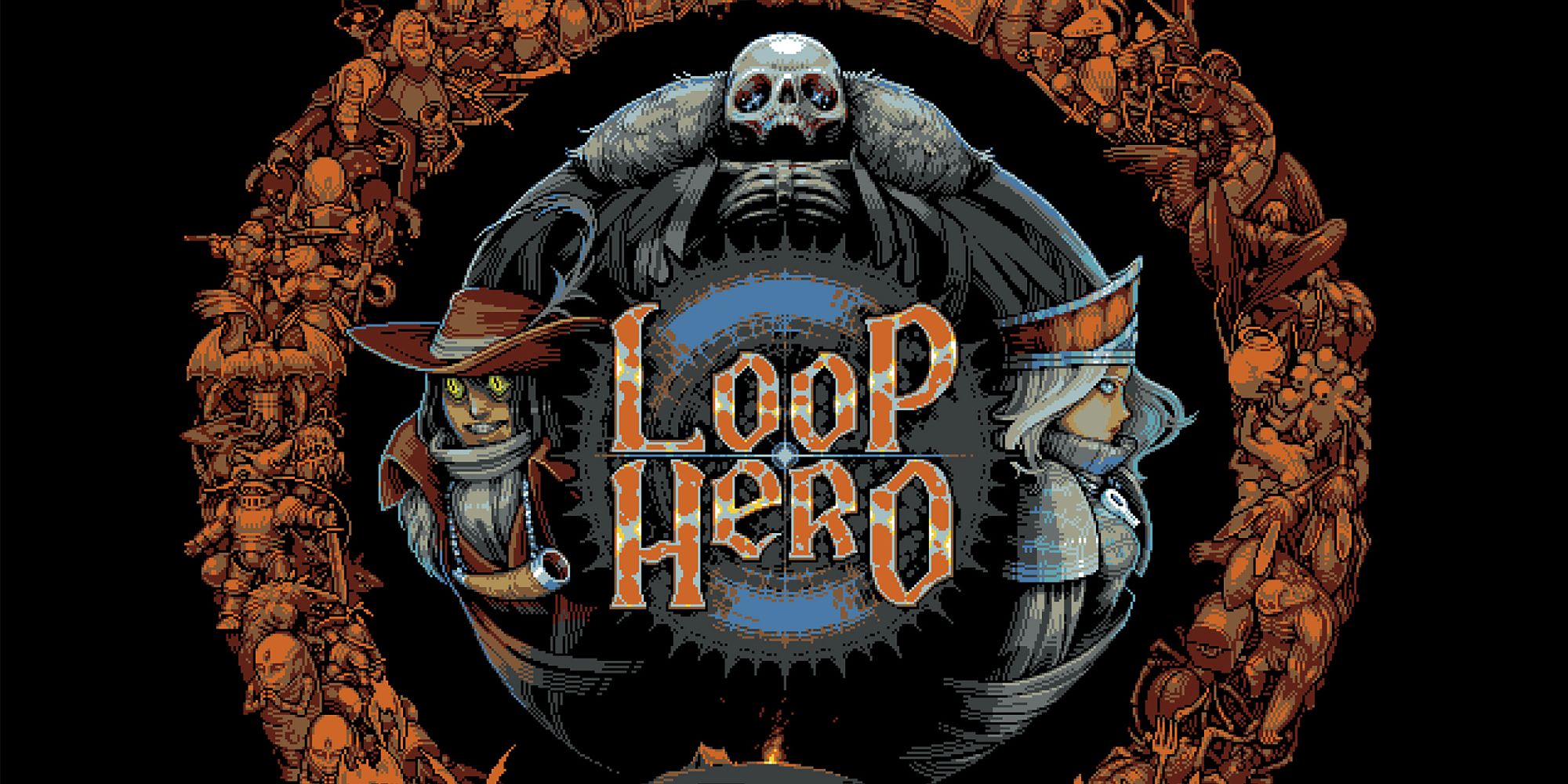 Loop Hero Title Art Showing Characters And Loop