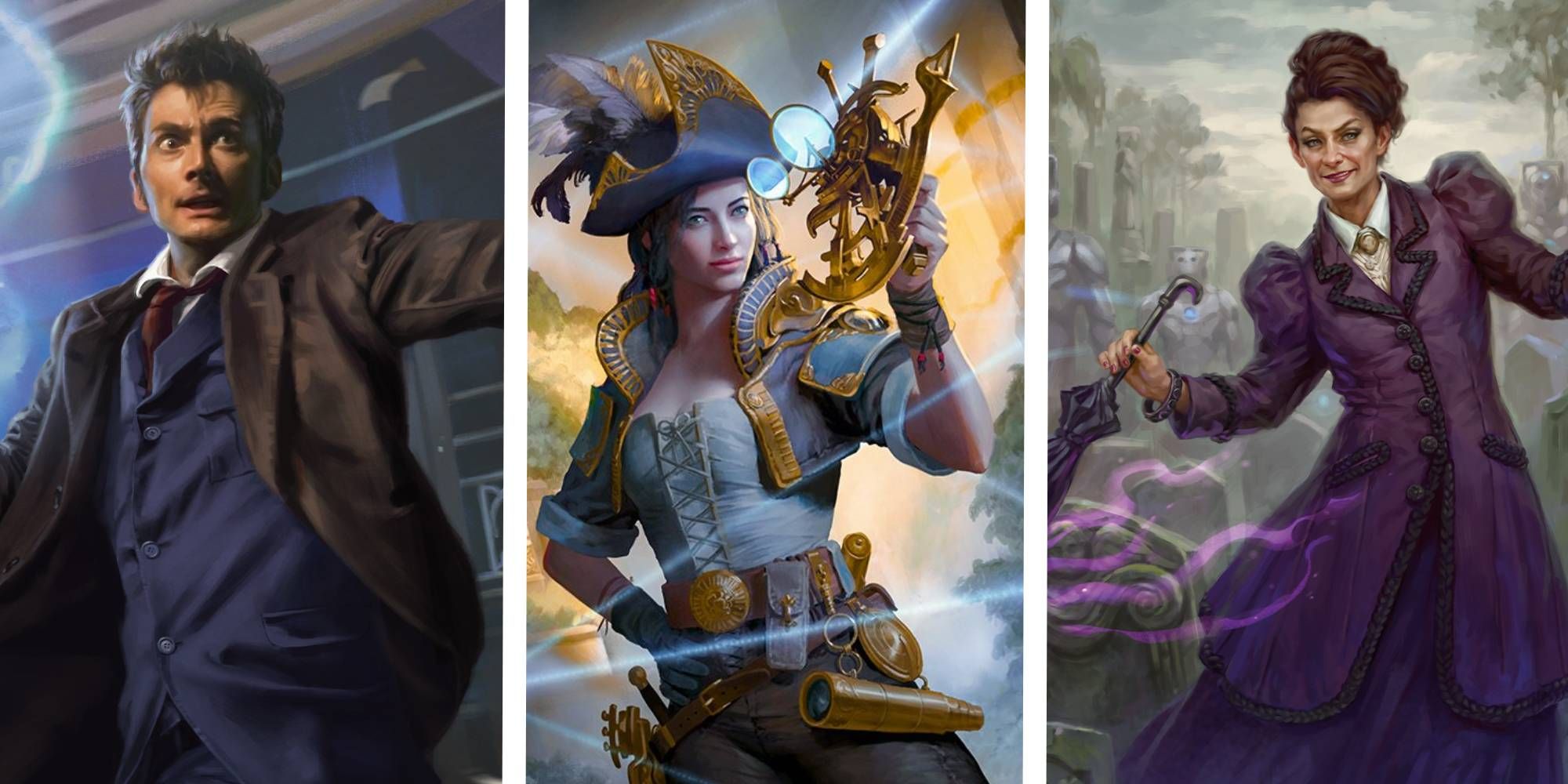 Magic The Gathering Doctor Who Combos Feature The Tenth Doctor, Timestream Navigator, and Missy