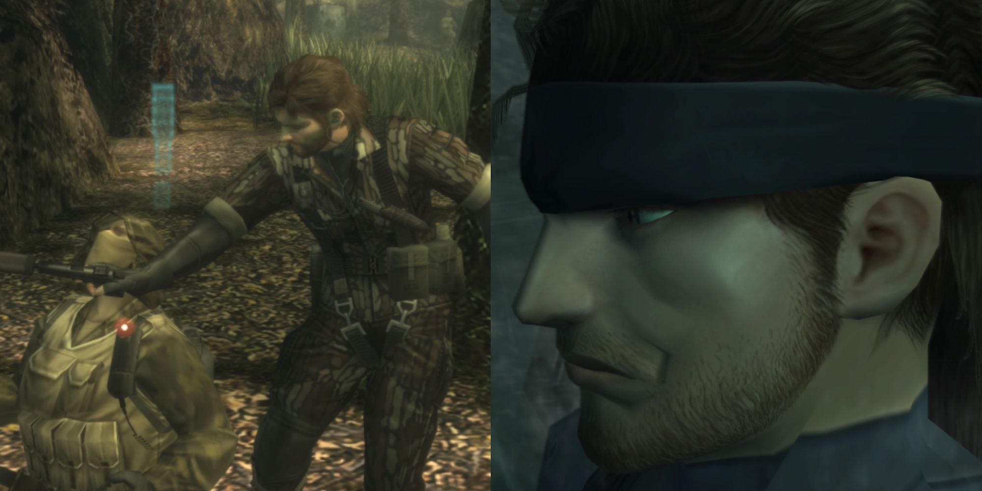 Metal Gear solid split image naked snake and solid snake-1