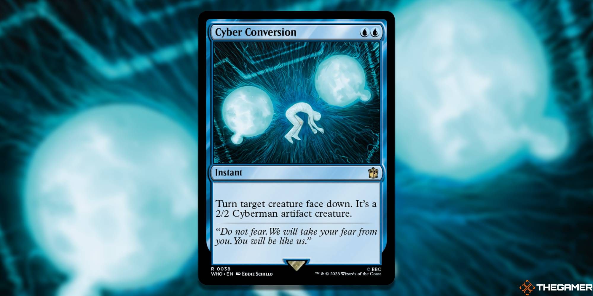 MTG Cyber Conversion card and art background