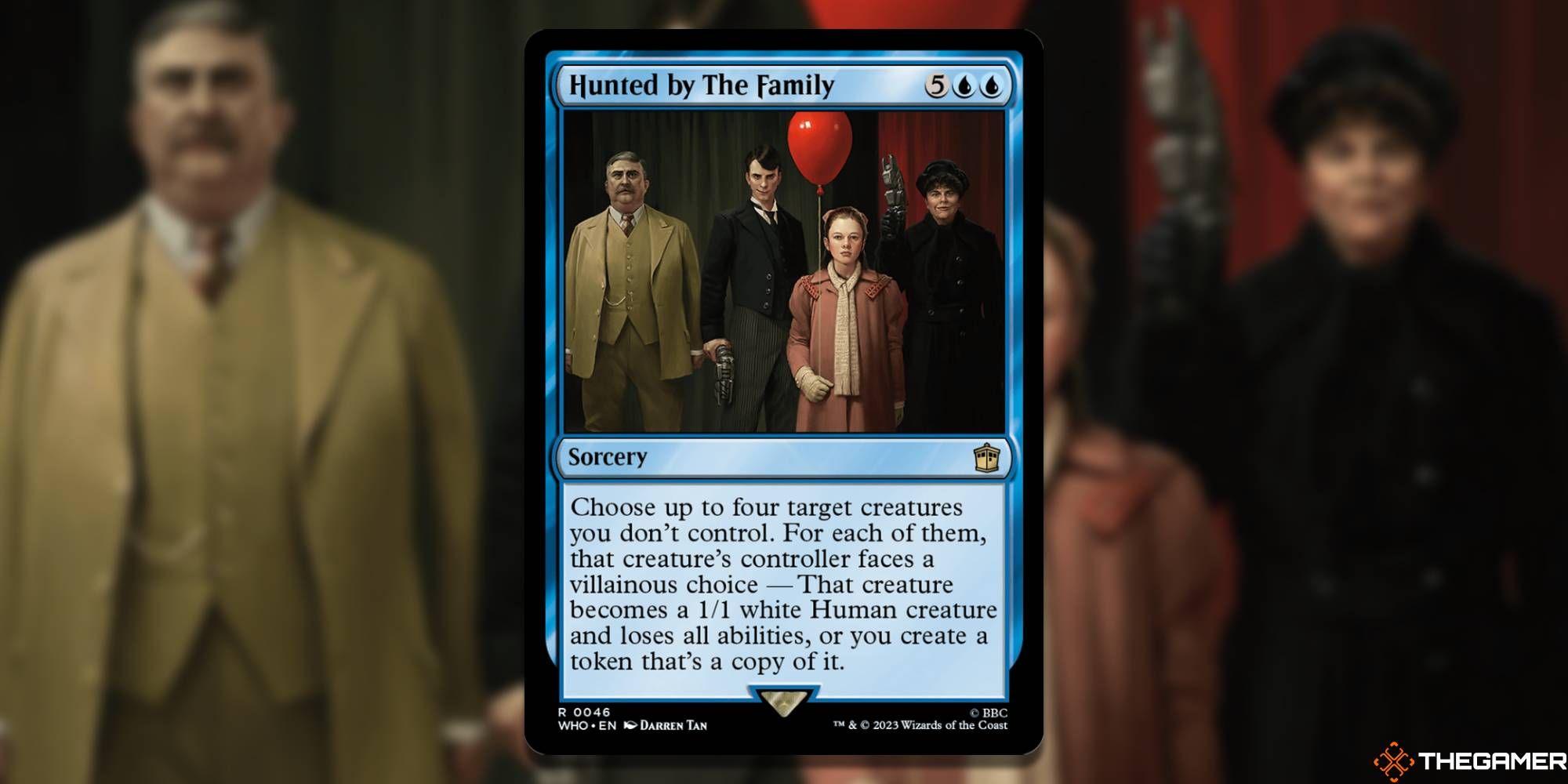 MTG Hunted By The Family card and art background