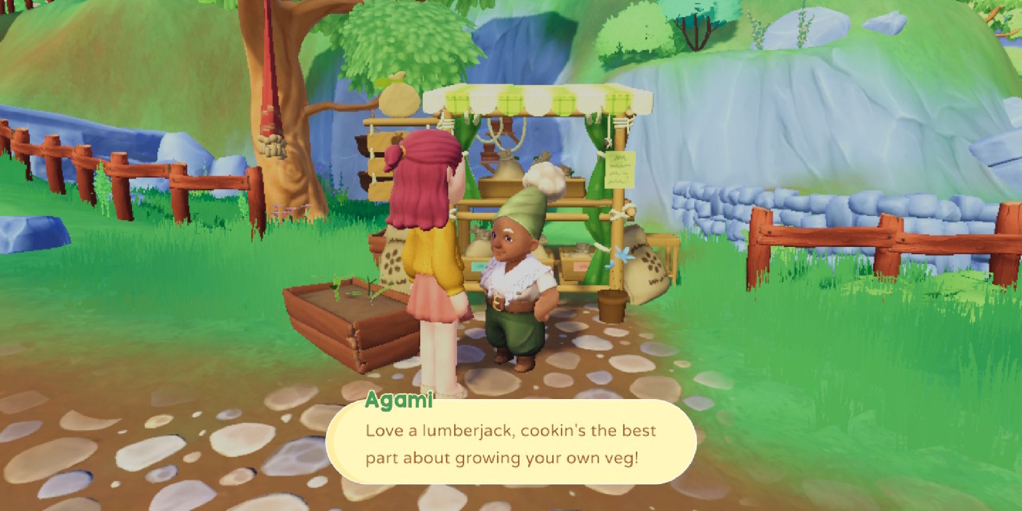 paleo pines player speaking to granny agami about cooking