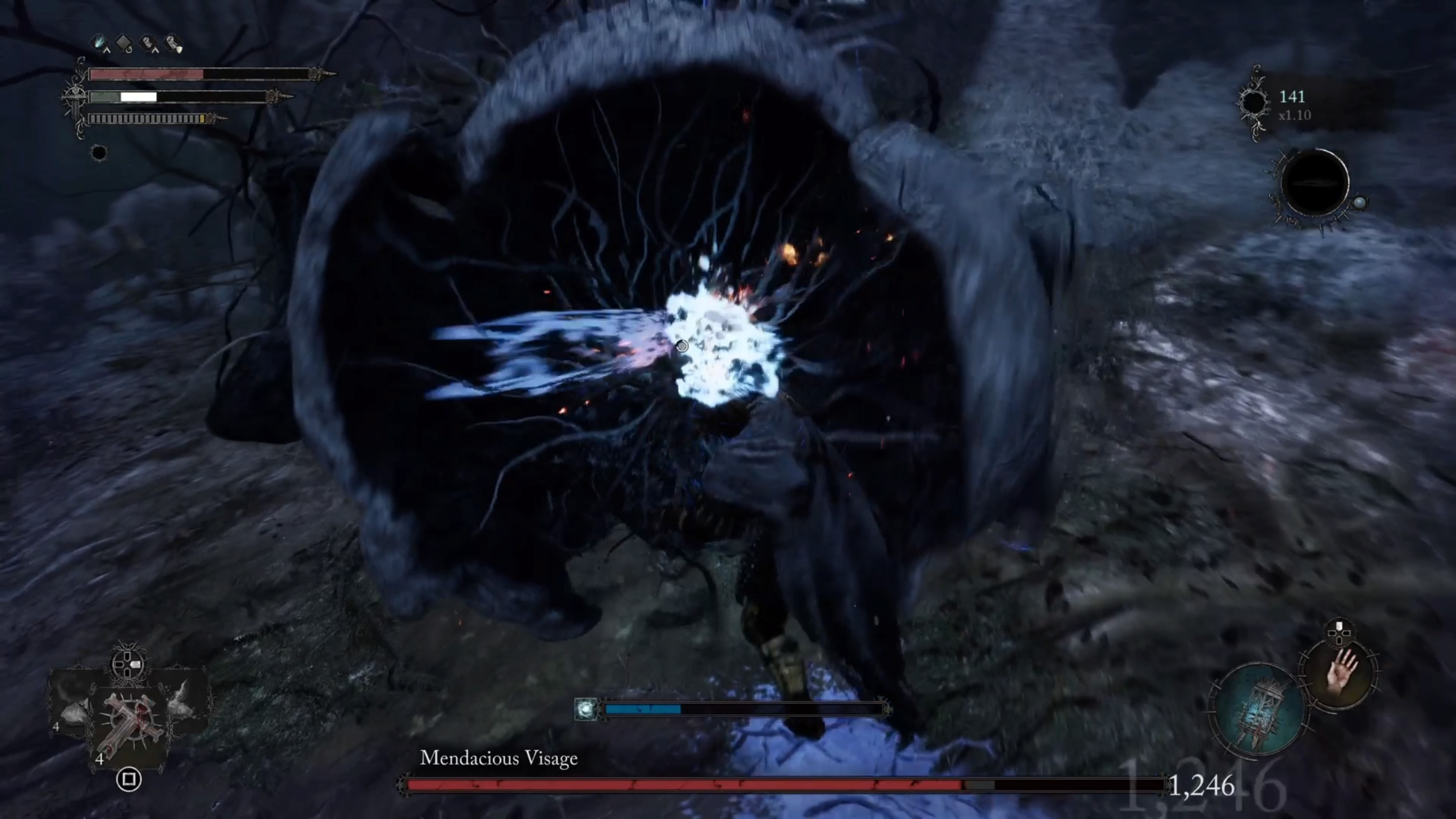 performing visceral attacks on Mendacious Visage Boss in Lords of the Fallen