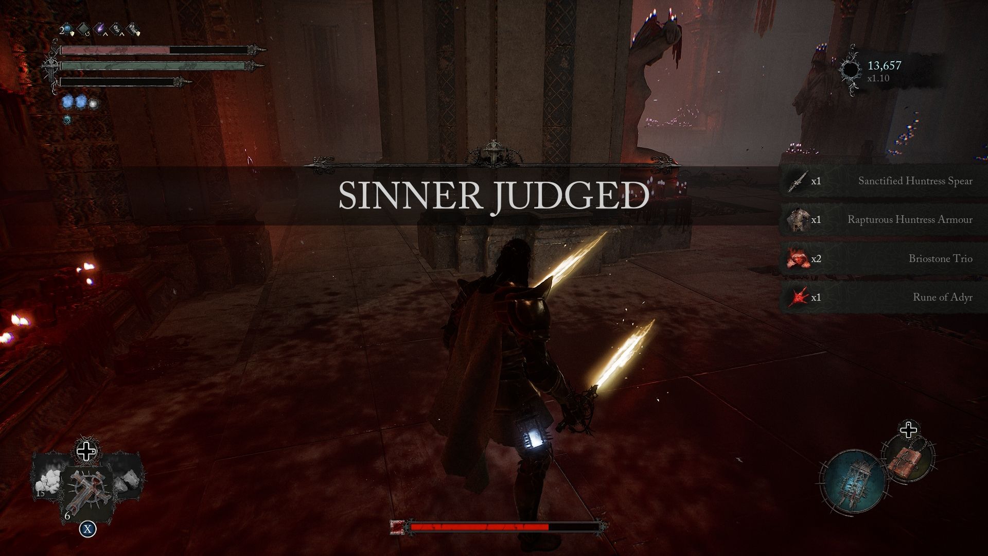 Player defeated Rapturous Huntress of the Dusk and claimed the Rune of Adyr Lords of the Fallen