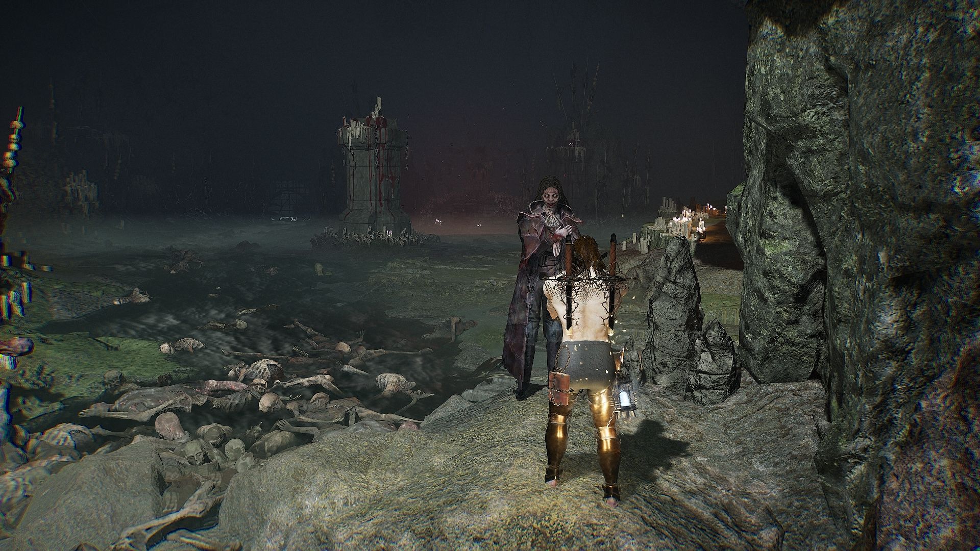 Spieler steht neben Damarose am Shrine Of Adyr-Standort Lords of the Fallen