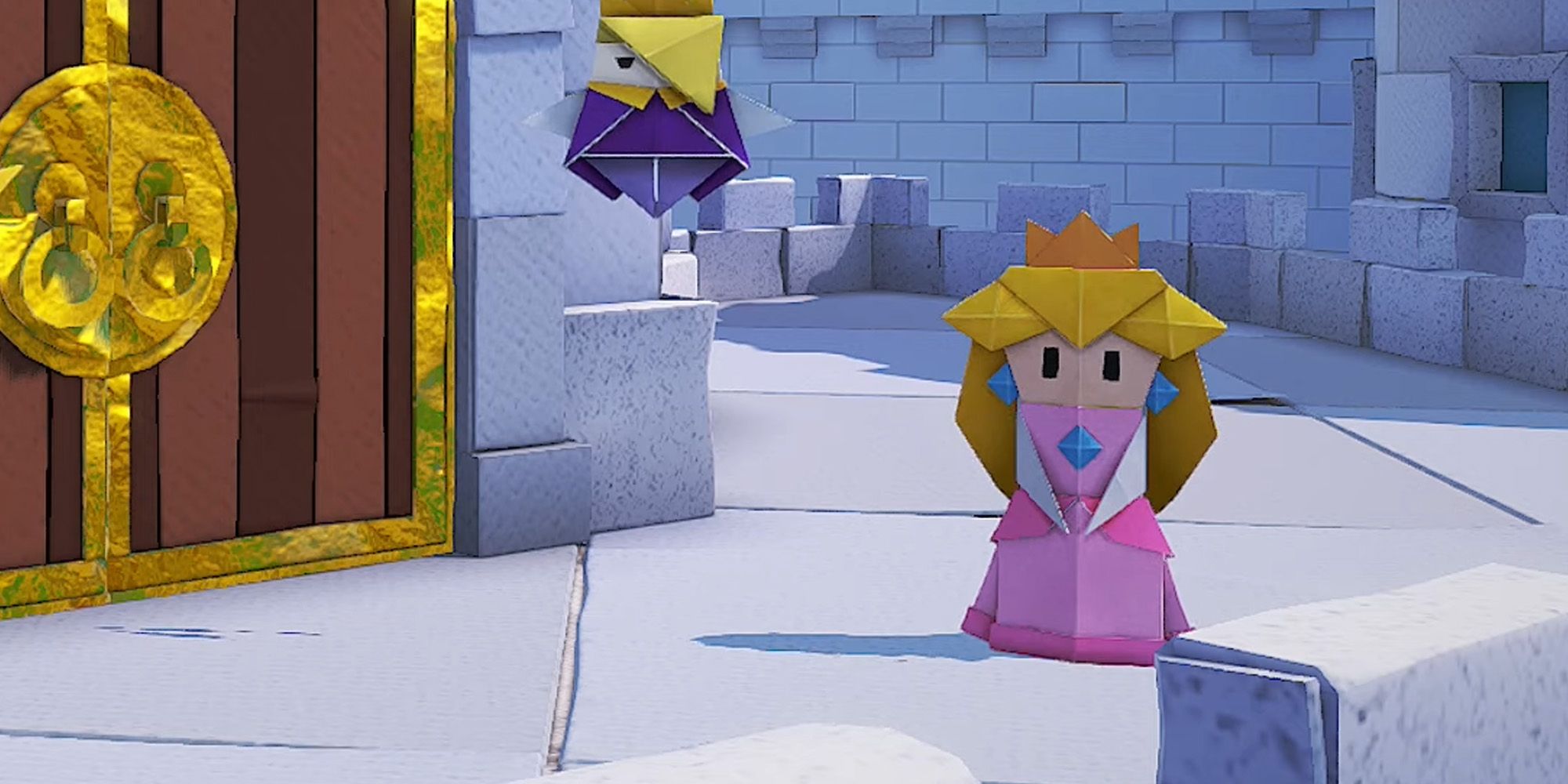 Princess Peach and the Origami King in Paper Mario Origami King