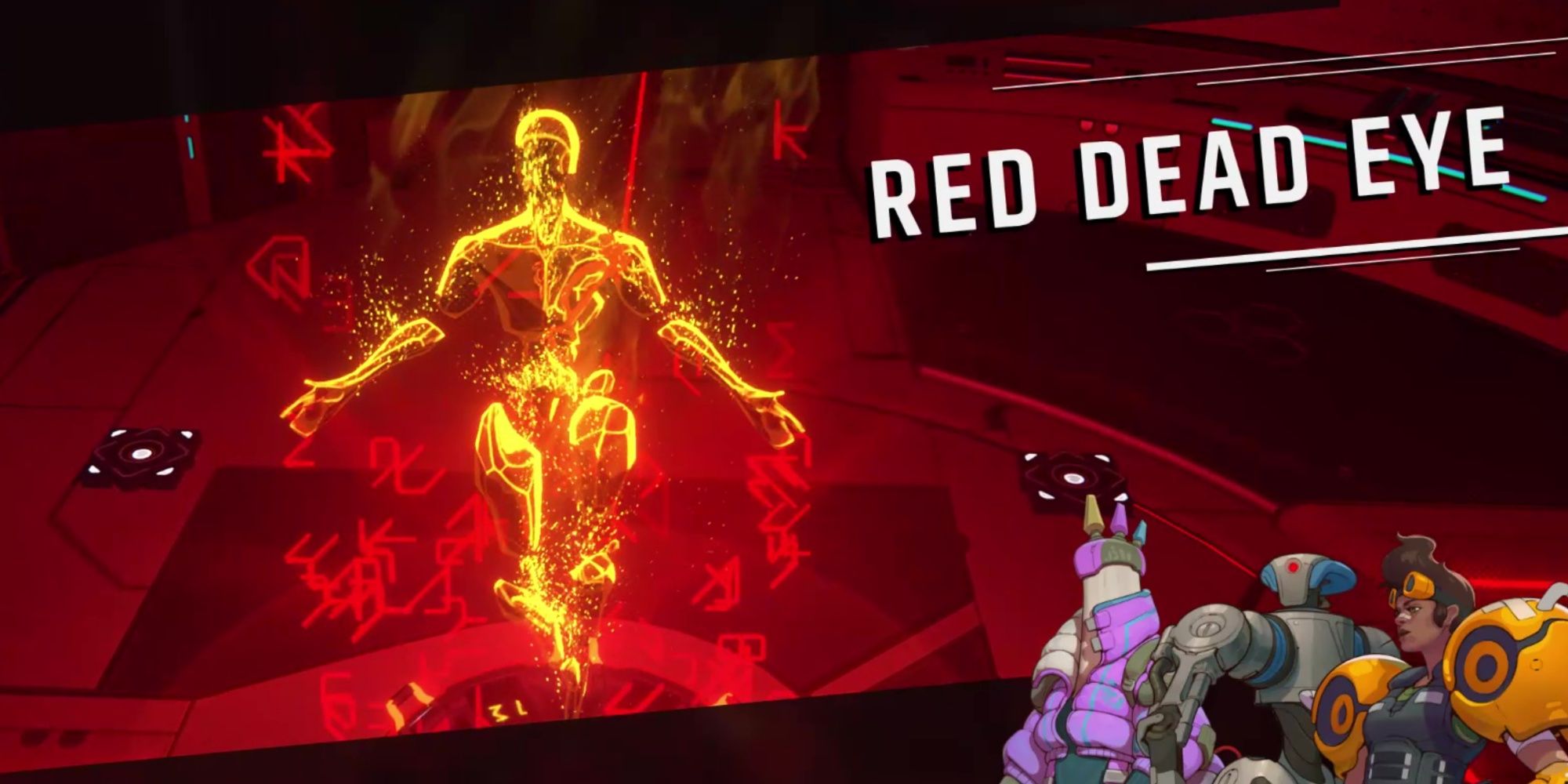 Red Dead Eye's introductory cutscene nameplate in Endless Dungeon