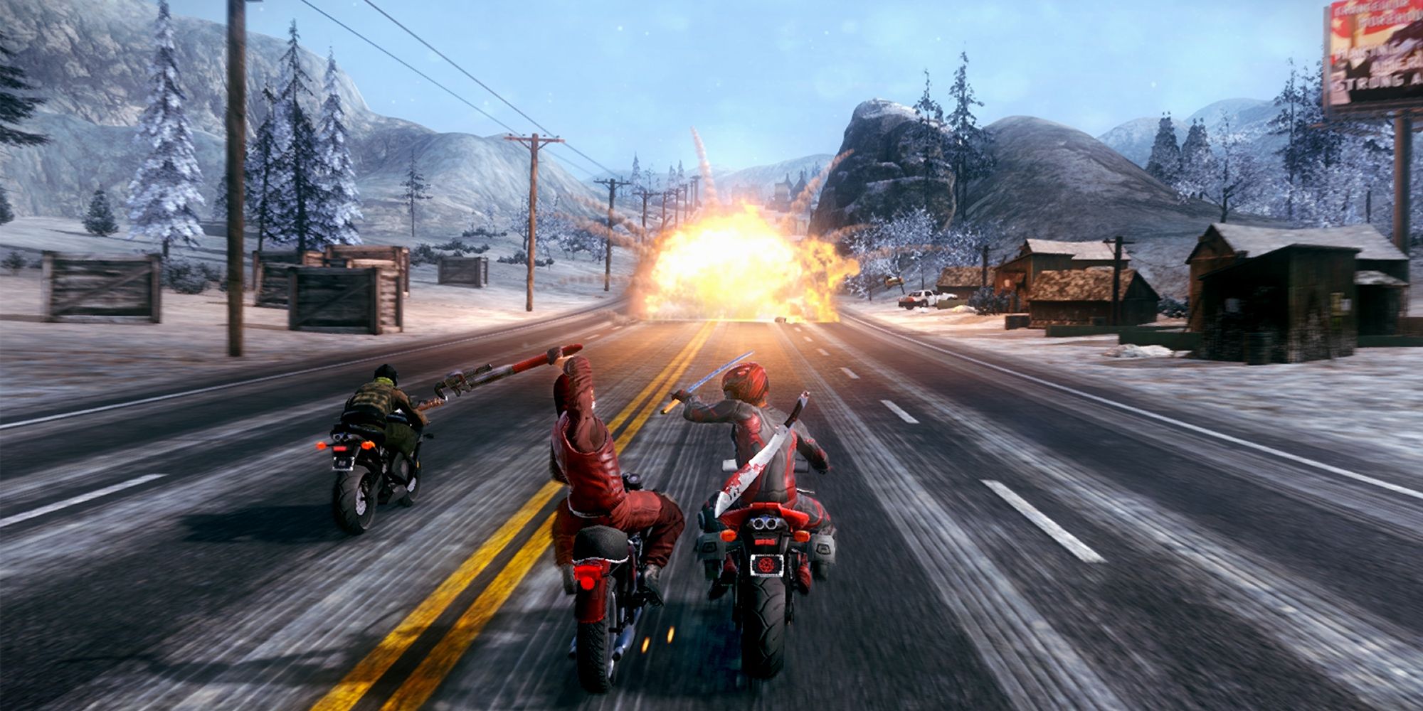 Road Redemption Attacking Another Biker With A Sword