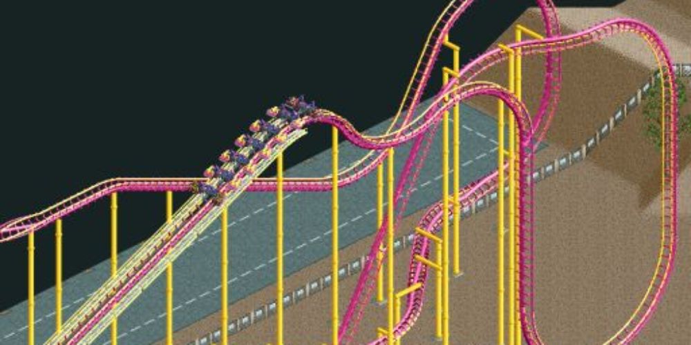Rollercoaster 2 Screenshot Of Pink Rollercoaster