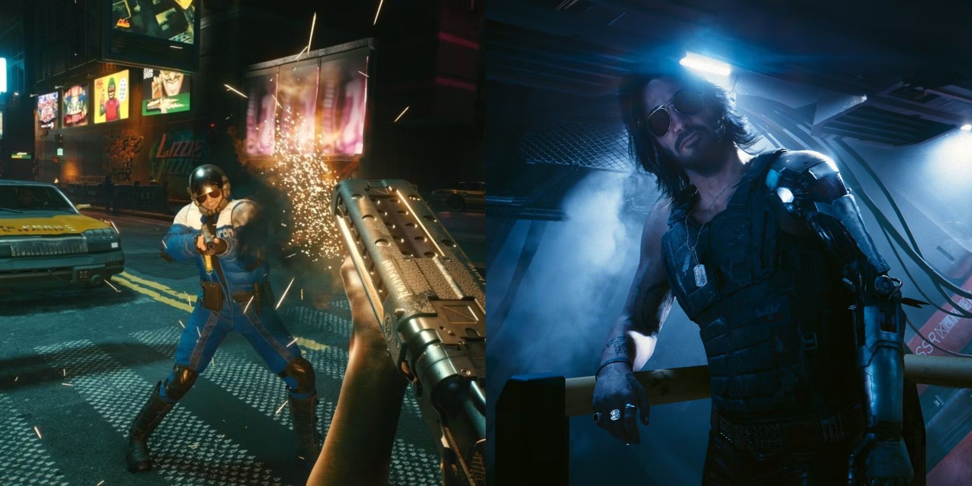 Shooting at cops in Cyberpunk 2077 and Johnny from the Phantom Liberty DLC
