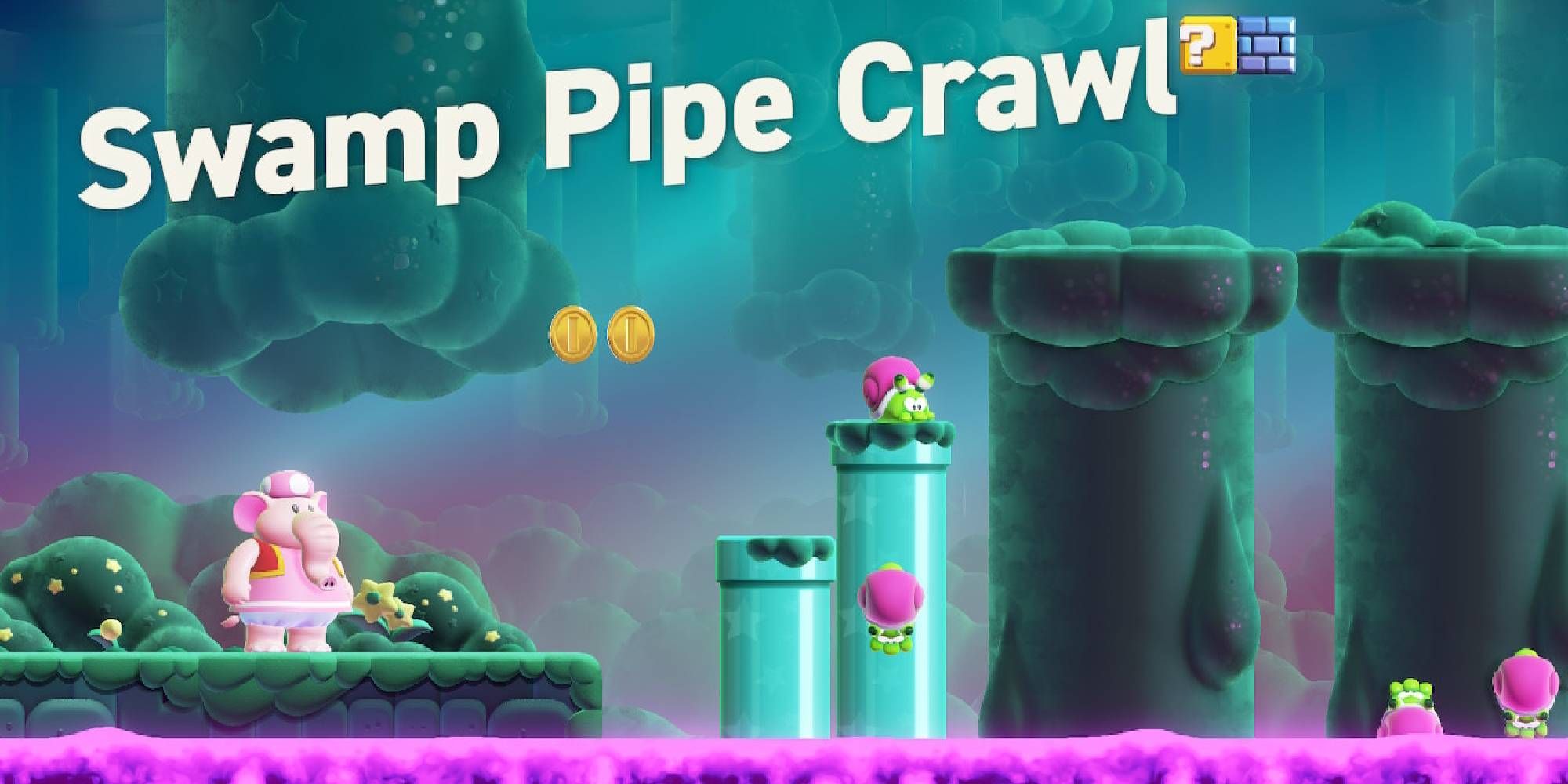 All Swamp Pipe Crawl Flower Coins And Wonder Seeds In Super Mario