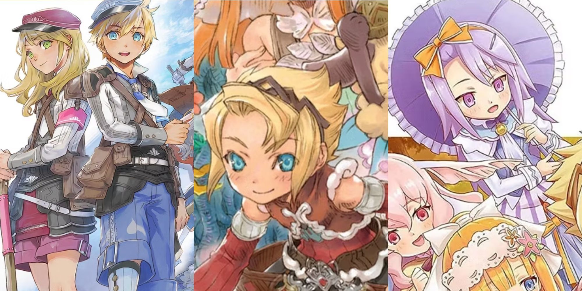 Split images of Rune Factory 5, Rune Factory 3, and Rune Factory 3 Special