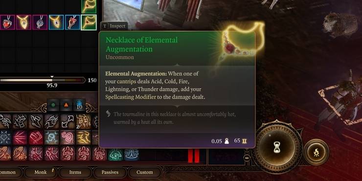 in game description of the necklace of Elemental Augmentation 