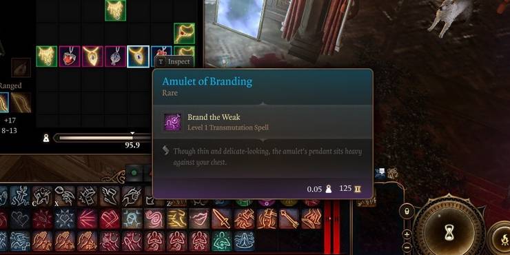 in game description of the amulet of branding in baldur's gate 3 