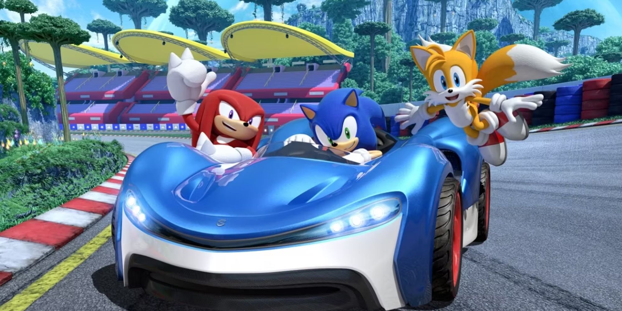 Team Sonic Racing The Sonic Trio In Their Car