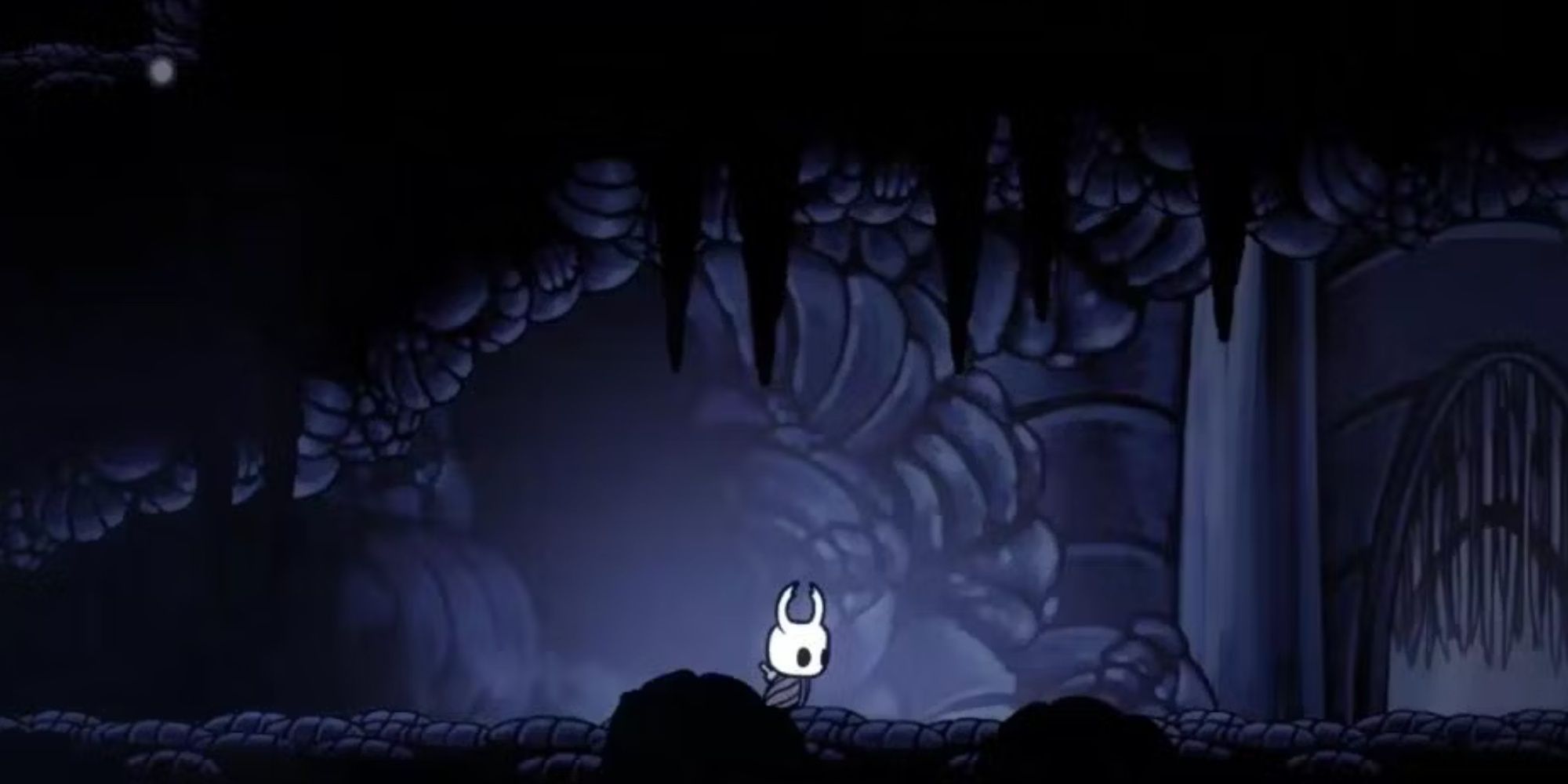 The Knight in the Howling Cliffs in Hollow Knight