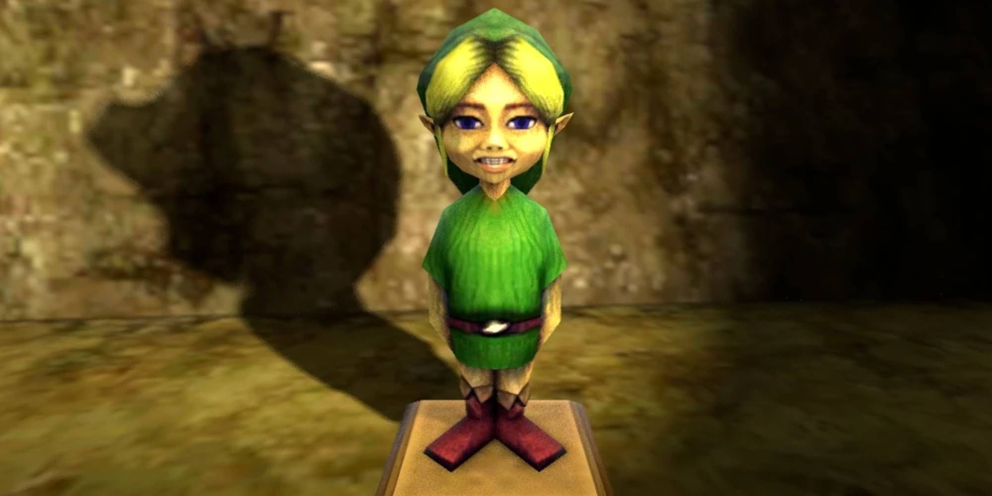 The statue of Elegy from Ben Drowned in The Legend Of Zelda Majora's Mask