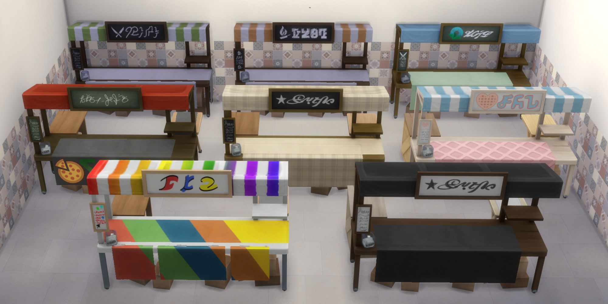 The Sims 4 HCH All food stalls