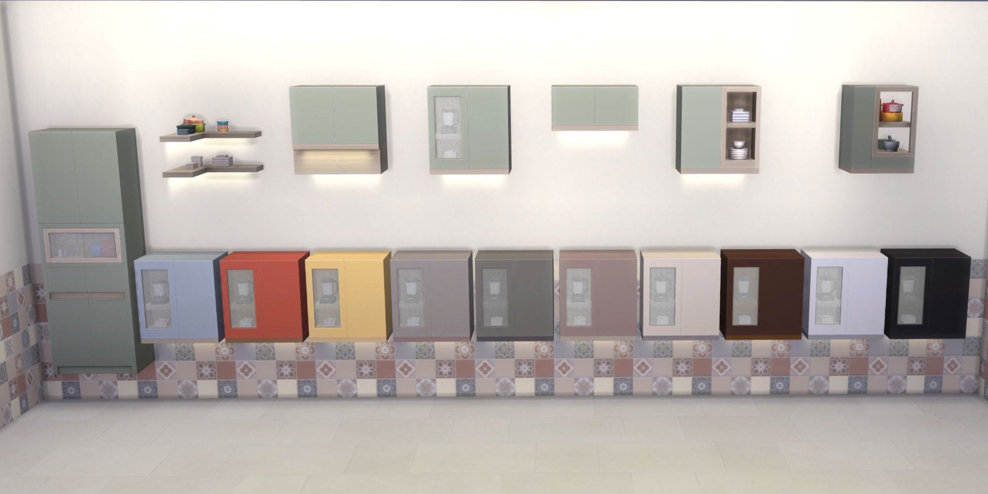 The SIms 4 HCH wall cupboard options