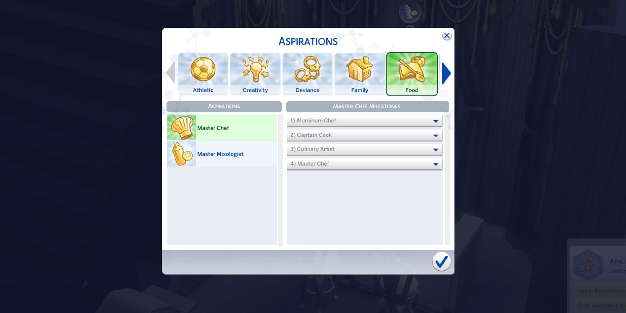 the sims 4 master chef aspiration