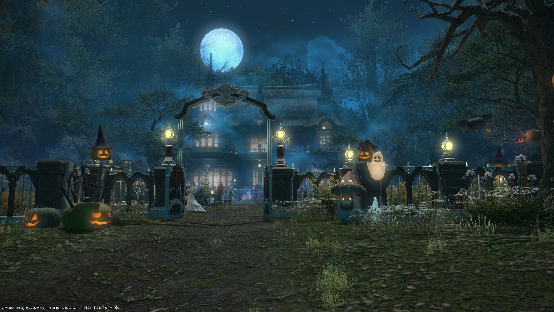 The Sneaky Hollow area in Final Fantasy 14, depicting the manor house.