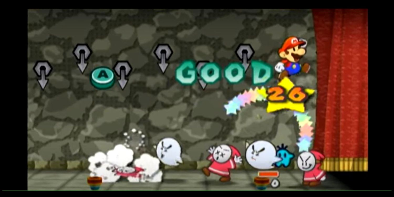 Mario deals a high powered blow to multiple enemies 