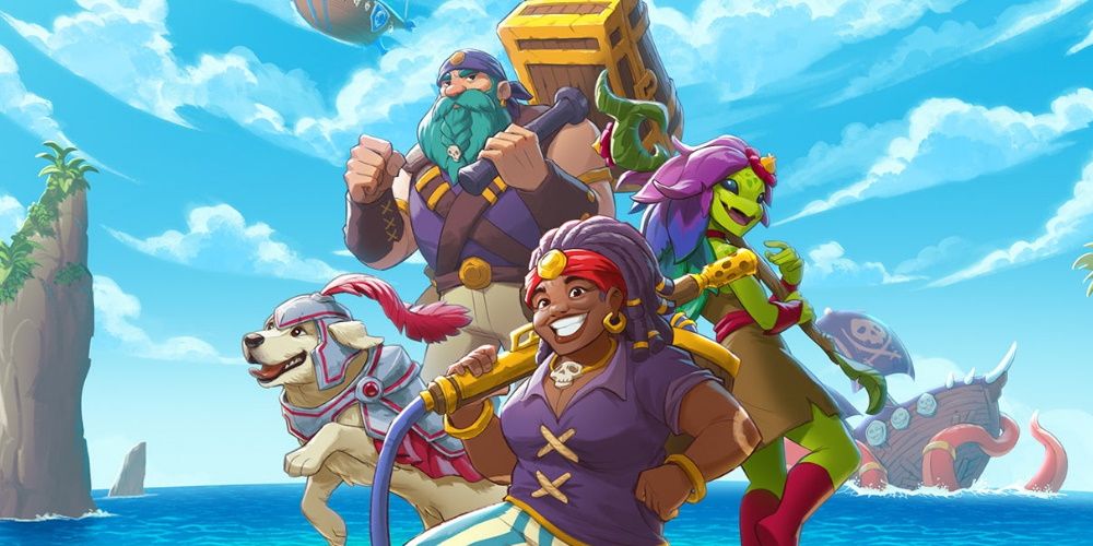 Wargroove 2, Official Art featuring a collage of all the main characters