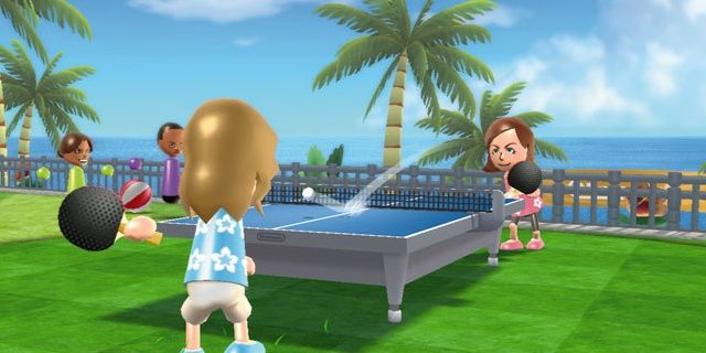 Two Miis Play Table Tennis in Wii Sports Resort
