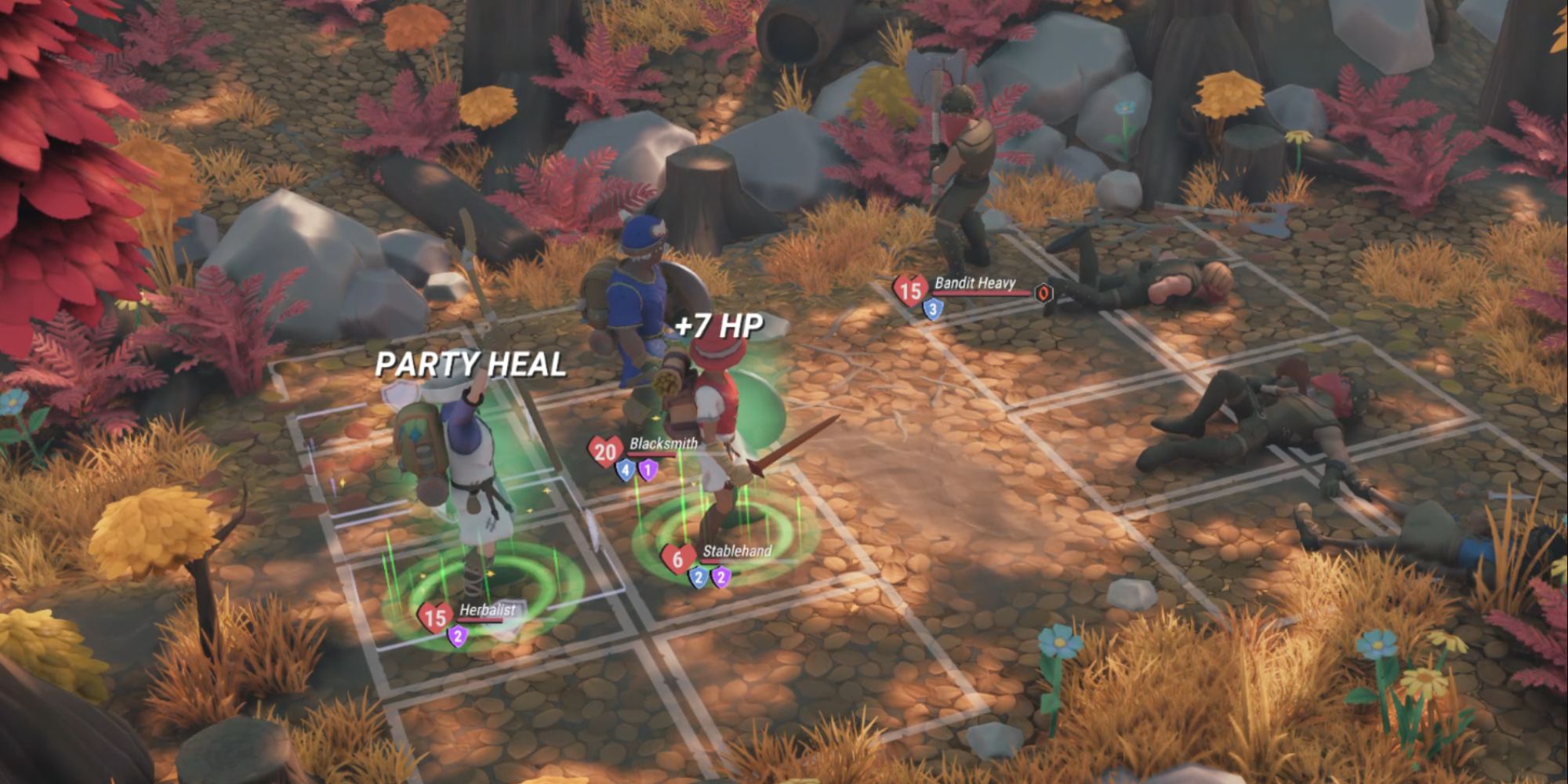 A herbalists party heal in For The King 2
