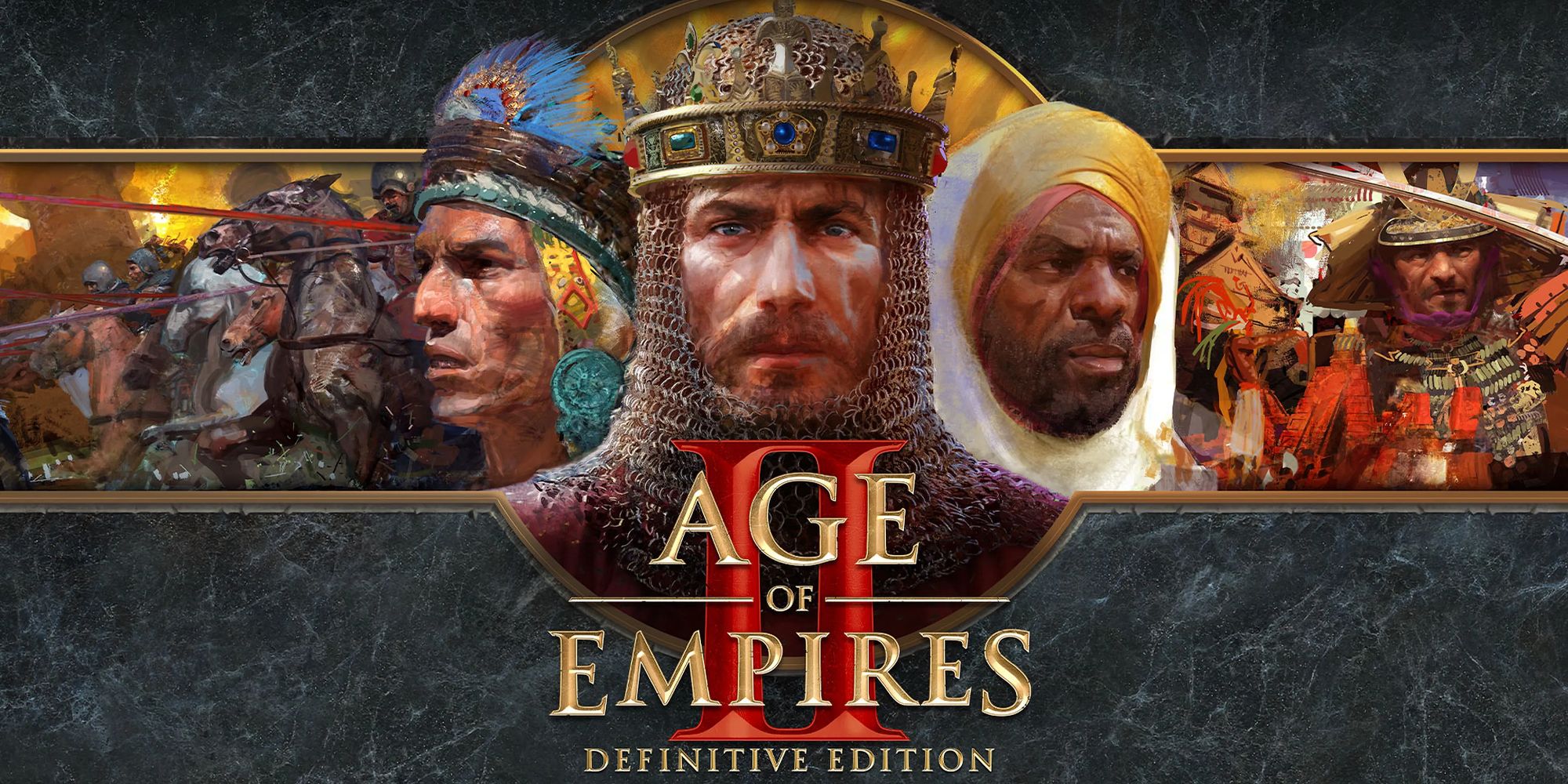 Age Of Empires 2 Title Art With Leaders And Soldiers