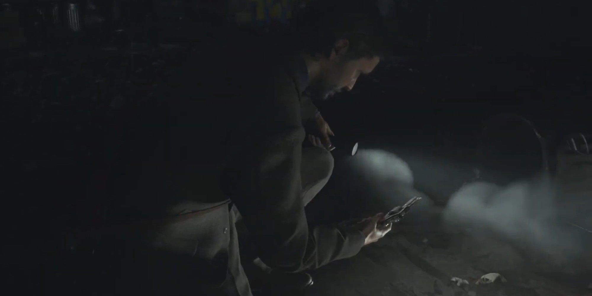 Alan Wake 2 image showing Alan finding the Revolver