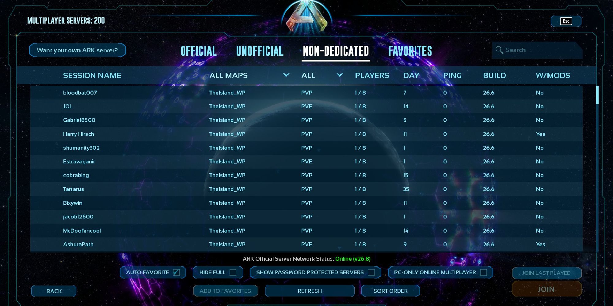 ark survival ascended non-dedicated server options