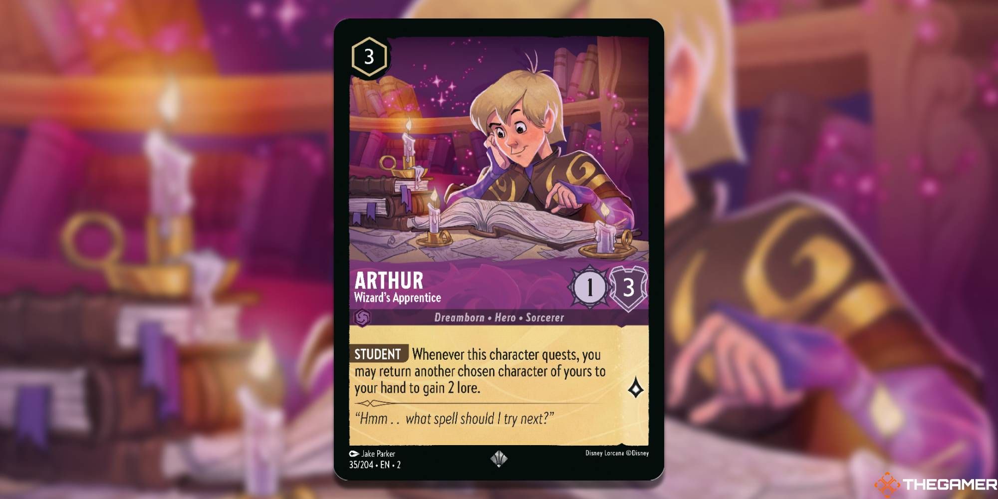 arthur, wizard's apprentice lorcana
