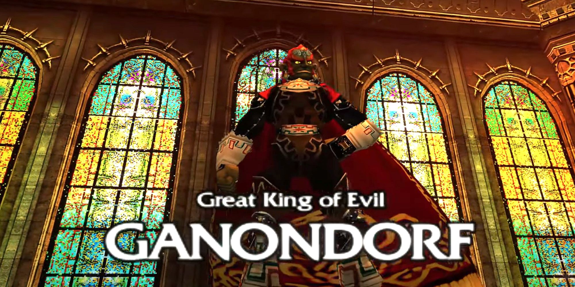 The Legend Of Zelda Ocarina Of Time - Ganondorf preparing to fight Link during the final boss