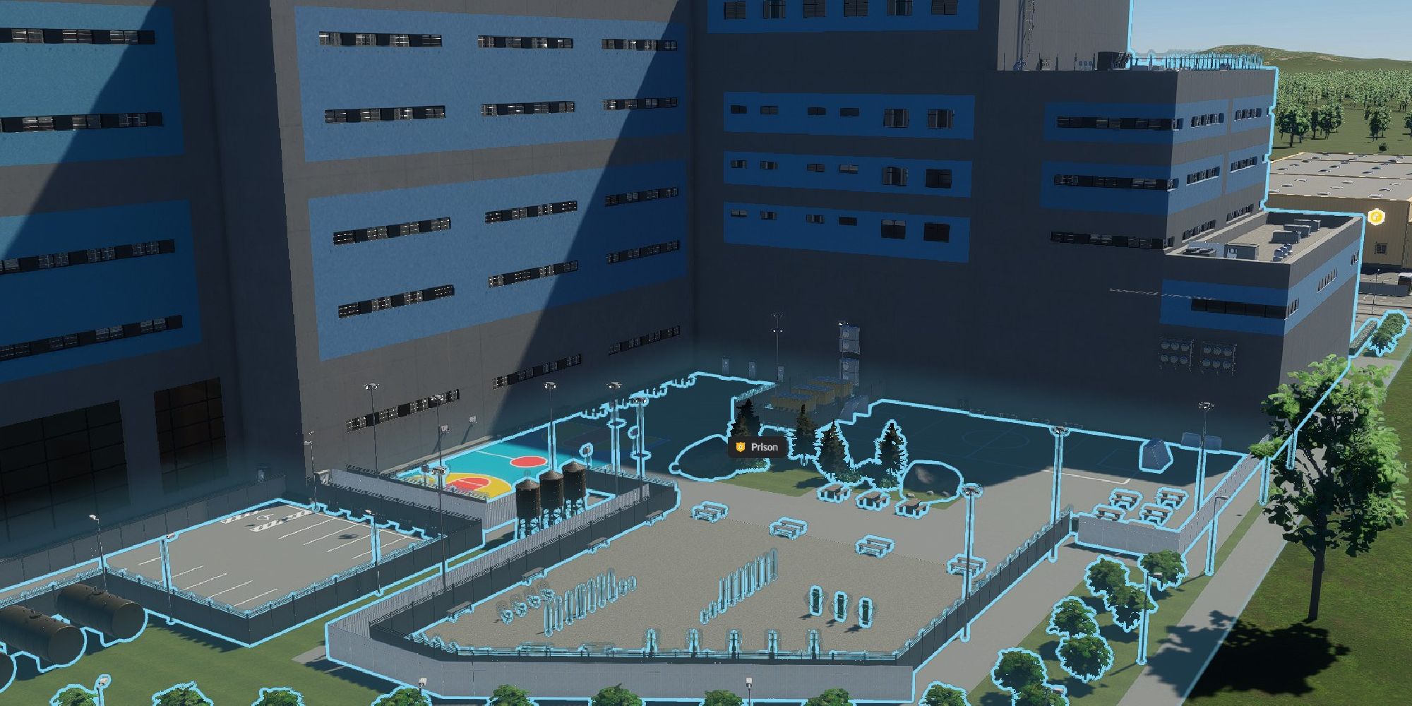 cities skylines 2 prison up close