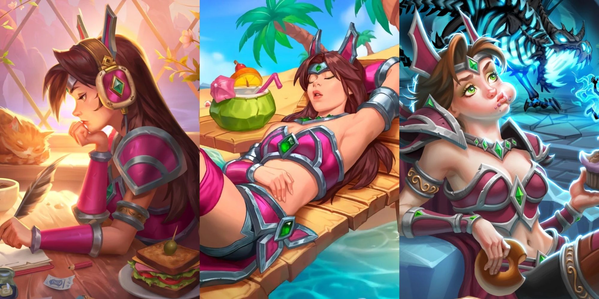 Study Kay, Sunlounger A. F. Kay, and A. F. Kay Hearthstone Battlegrounds Skins