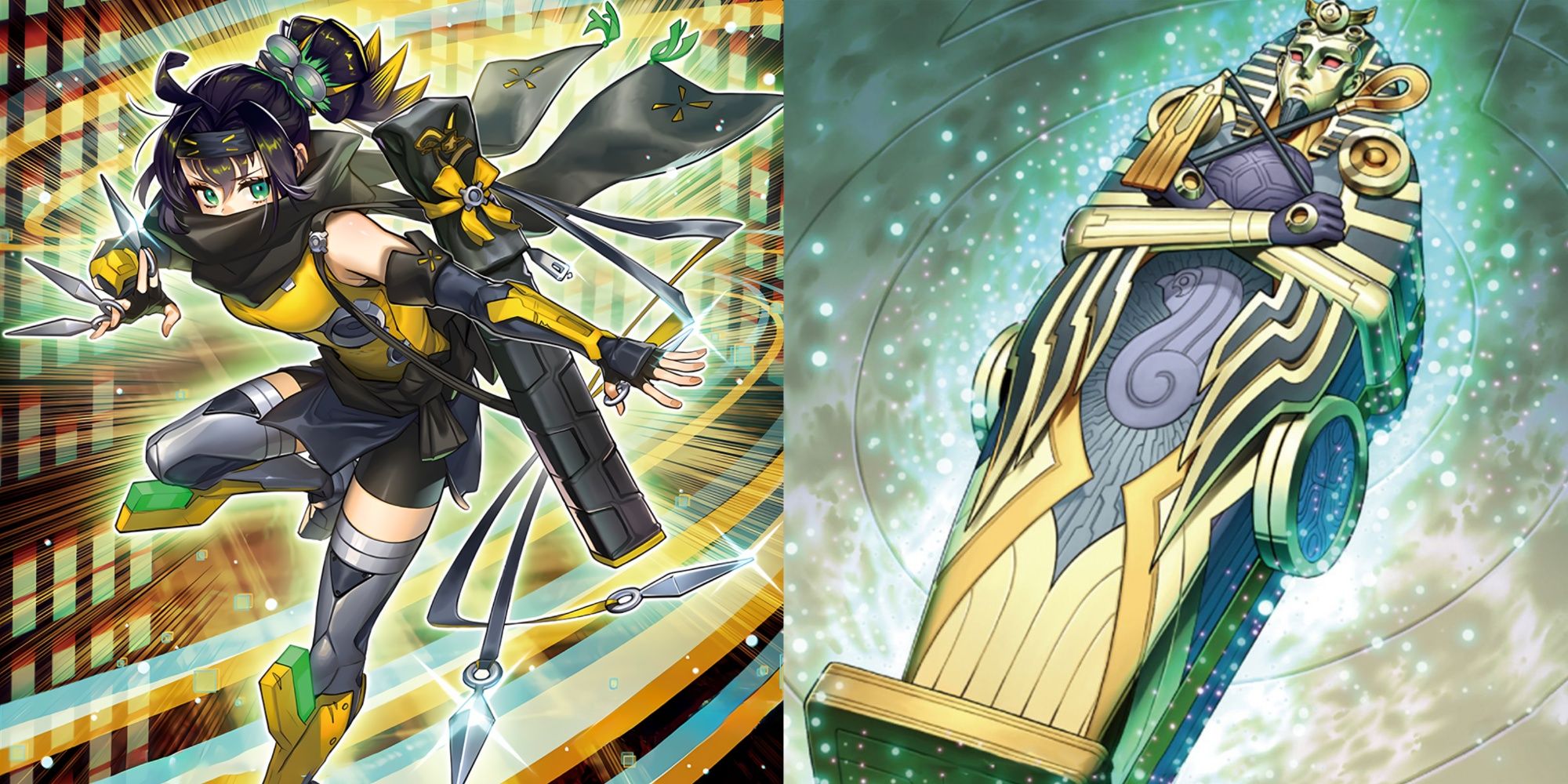 Yu-Gi-Oh! Cards S:P Little Knight (Left) and King's Sarcophagus (Right) 