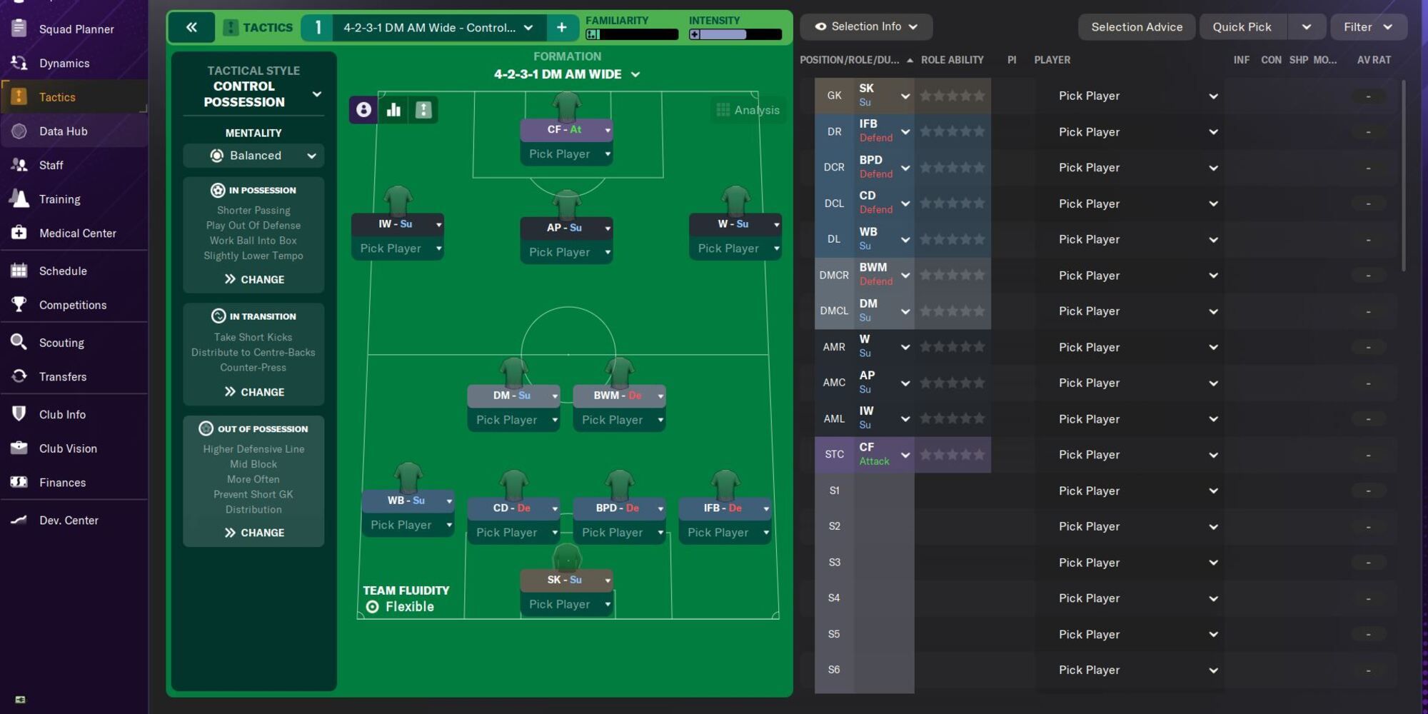 Control Possession Tactic in Football Manager 2024