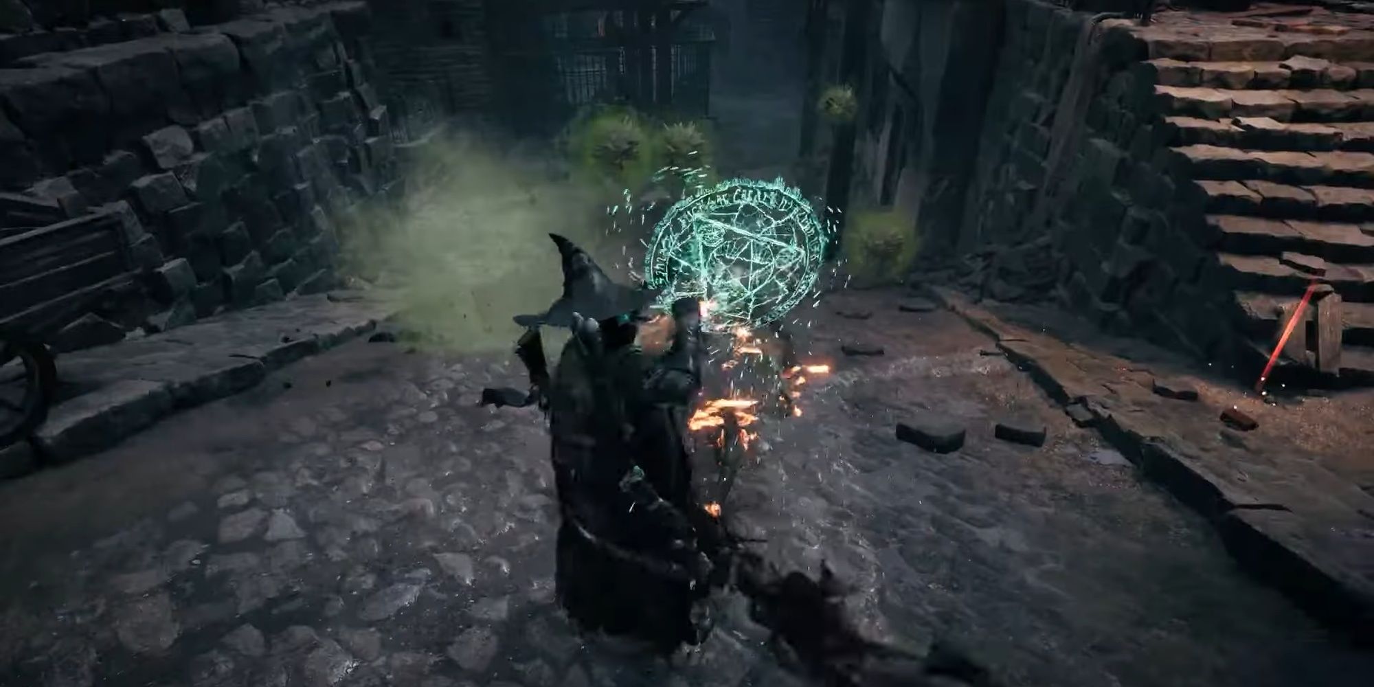 Remnant 2: The Ritualist Detonating A Debuff Spell On A Group Of Creatures