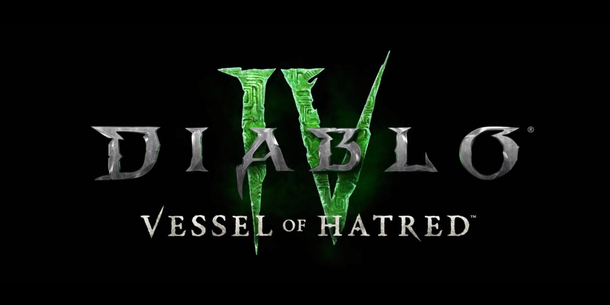 The logo for the Diablo 4 expansion: Vessel of Hatred. 