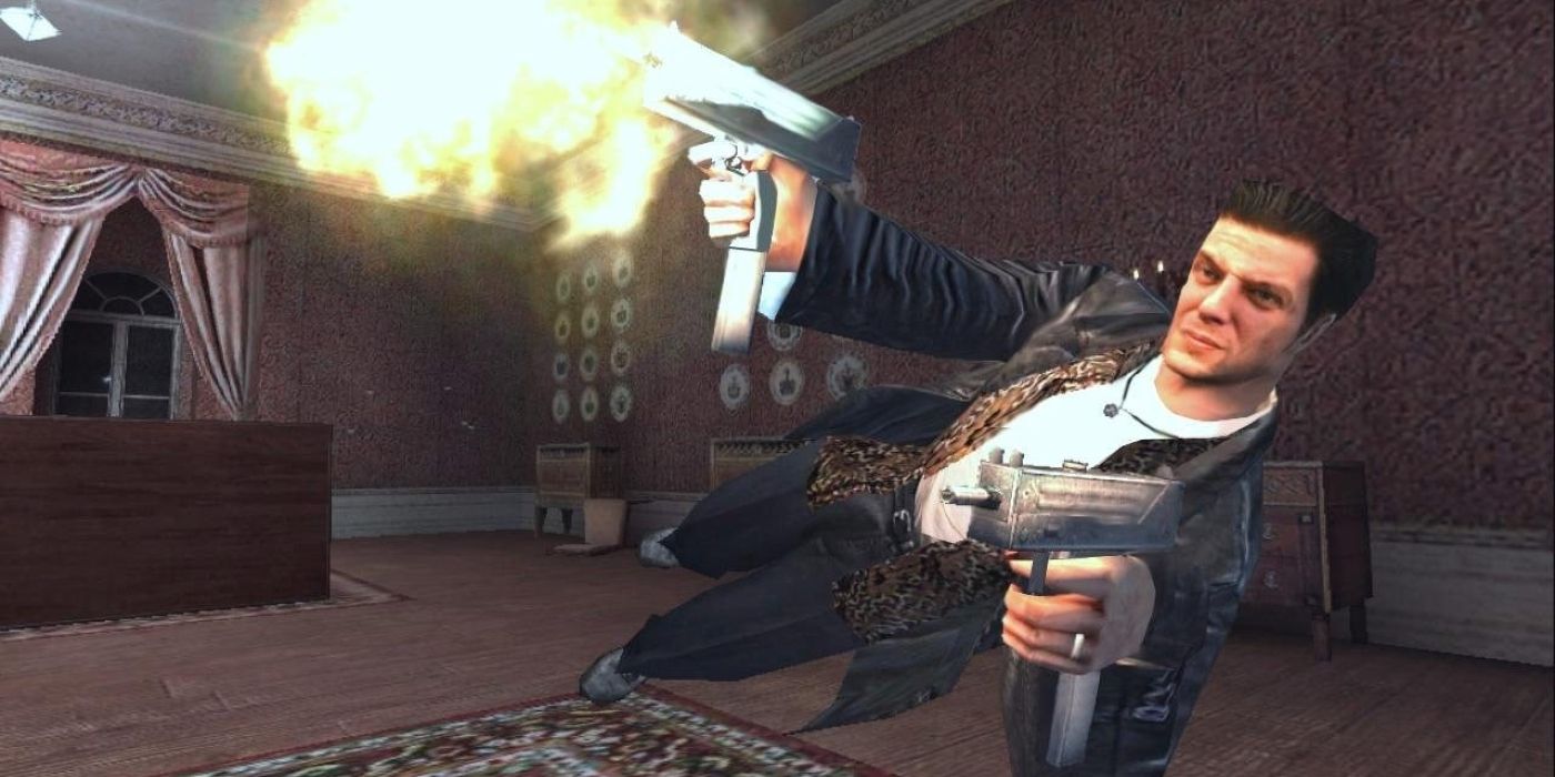 Max Payne Firing Duel Submachine Guns in First Game