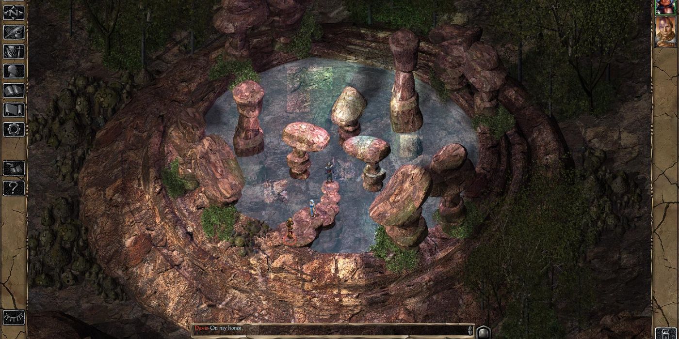 Standing in Mysterious Oasis in Baldur's Gate II
