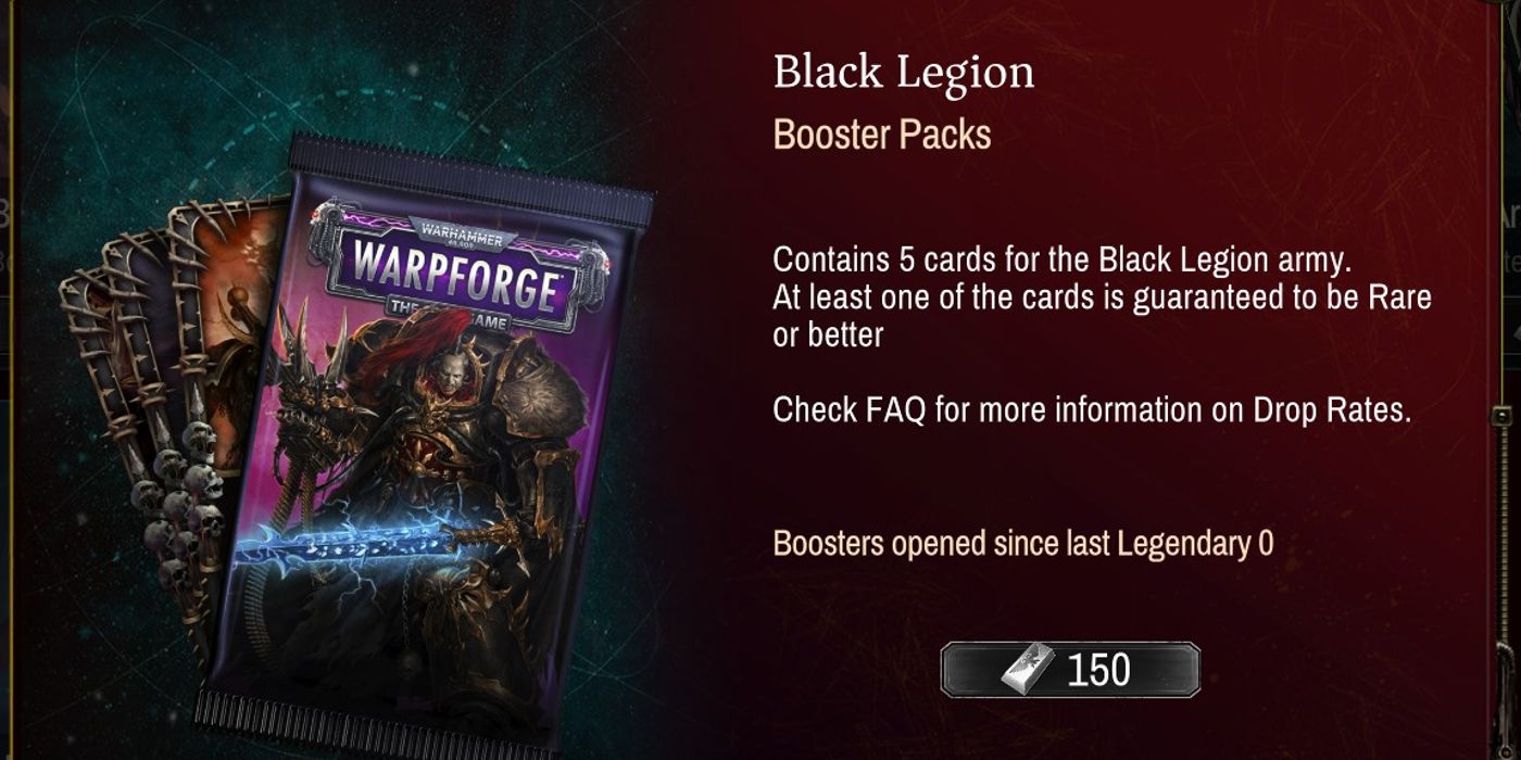 Black Legion Booster Packs