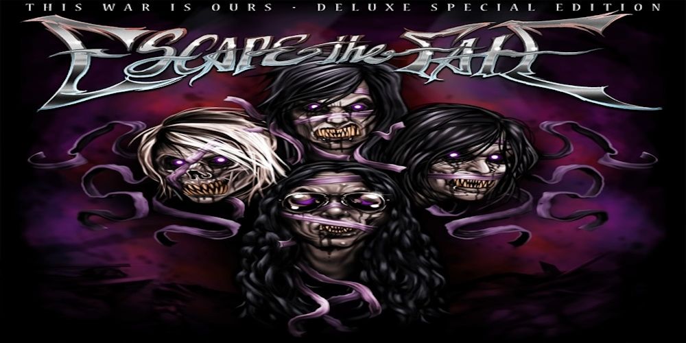 Album cover for Escape the Fate - This War Is Ours featuring the Guillotine 2 based on Halo